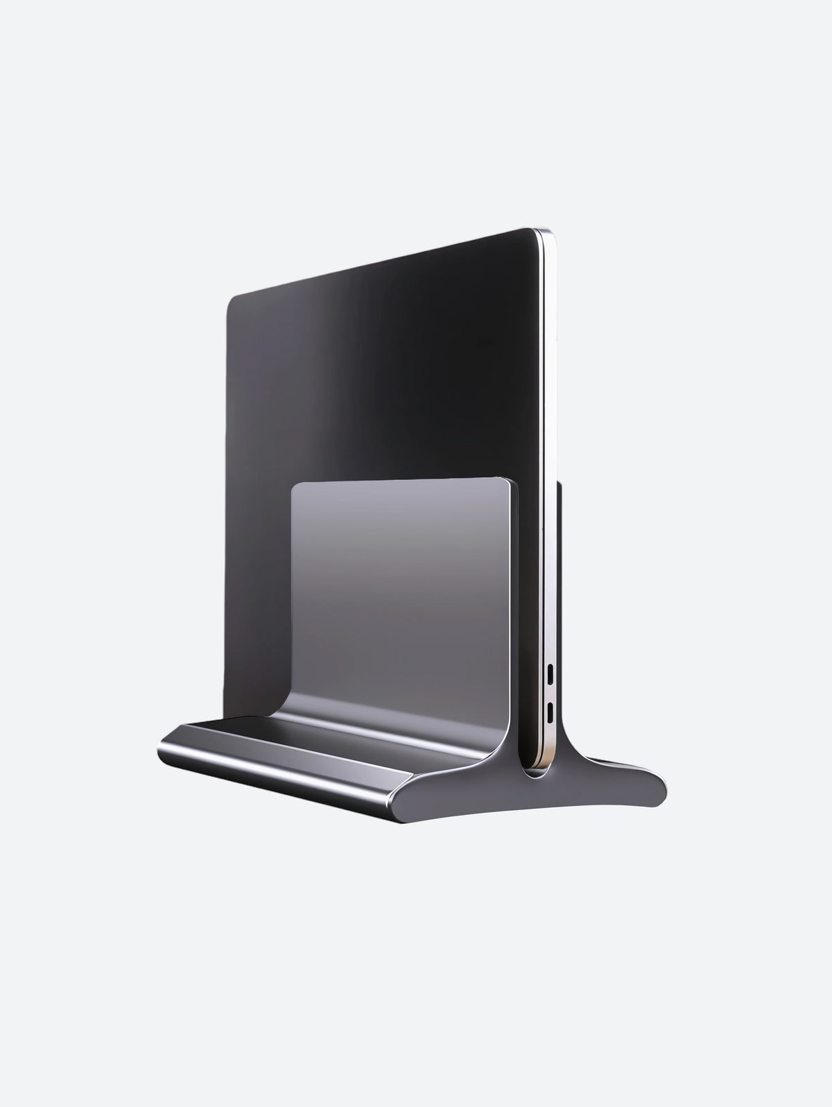 Premium Aluminum Laptop Stand – Vertical Desktop Holder for Laptop & Tablet Organization